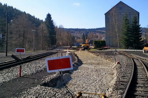 Blick von der DKW Richtung neuer Gleise.