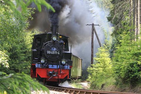 Meppel 99 4511-4 auf dem Weg in Richtung Jöhstadt.