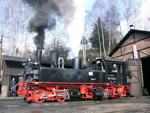 Kesseluntersuchung an 99 1542-2 vor dem Abschluss.