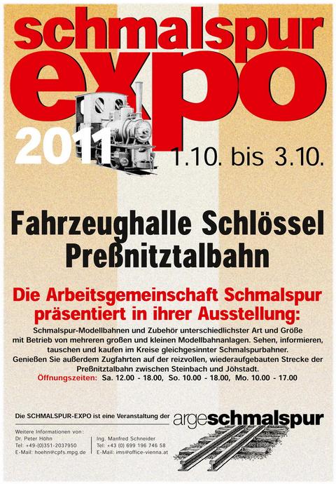 Veranstaltungsankündigungsplakat „schmalspurexpo 2011“