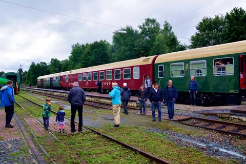 Kurzer Halt in Schlettau.