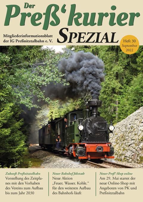 Eine der ersten Ausfahrten nach seiner Wiederinbetriebnahme, die sich ungeplant etwas verzögerte, konnte der Zweiachser 97-30-06 hier hinter der I K Nr. 54 am 21. August vornehmen, hier von Thomas Poth an der
großen Stützmauer zwischen Schmalzgrube und Schlössel im Bild festgehalten.