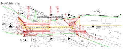 Ausschnitt aus dem Bauwerksplan für die Brücke aus den Genehmigungsplanungsunterlagen.