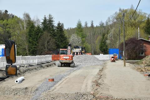 Die Drainage zwischen den Gleisen wird im nächsten Abschnitt eingebaut.