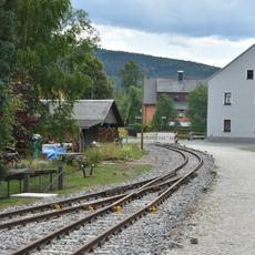 Das nördliche Gleisende des Bahnhofes.