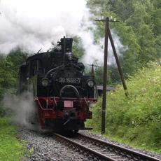 07.08.2005. Begegnung an der Strecke, kurz oberhalb des Haltepunktes Stolln. Foto: Jörg Müller